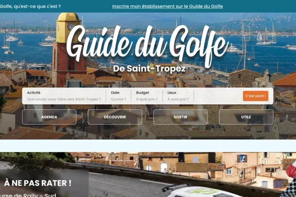 Aperçu du site internet pour Le Guide du Golfe de Saint-Tropez